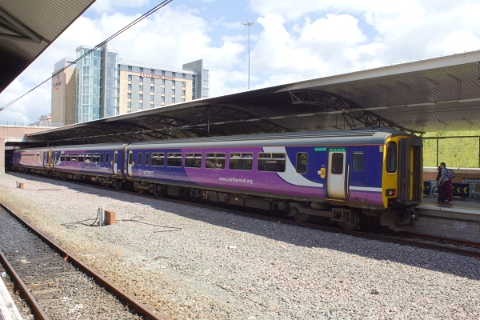 Unidentified Northern class 156 at Manchester Airport on July 04th, 2015.
